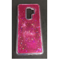 Capa Silicone Gel Liquido Glitter Samsung Galaxy S9 G960 Rosa